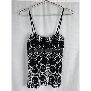 Vintage Y2K Rampage Top Babydoll Bow Cami Floral Whimsigoth Fairy Romantic